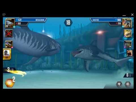 Jurassic World: The Game - Aquatic Player Duel Battle 150 - EDESTUS And ORTHACANTHUS!