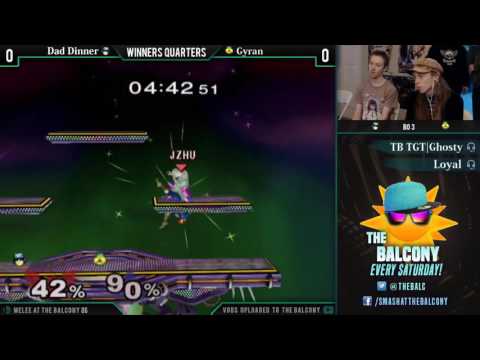 Melee @ the Balcony 86 - Winners Quarters ft. Gyran (Sheik) VS Dad Dinner (Falcon)