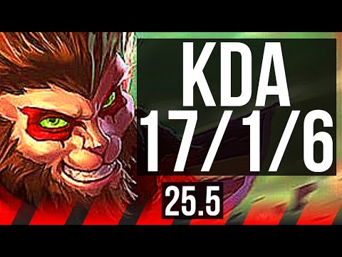 WUKONG vs TEEMO (TOP) | 17/1/6, 7 solo kills, Legendary | EUW Master | 25.5