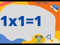 1x1=1. LEARN X TABLES FOR PRESCHOOL KIDS. With Positive reinforcement.