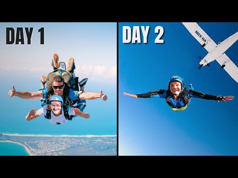 This is what happens when you learn to SKYDIVE - it's unbelievable how fast you fall!