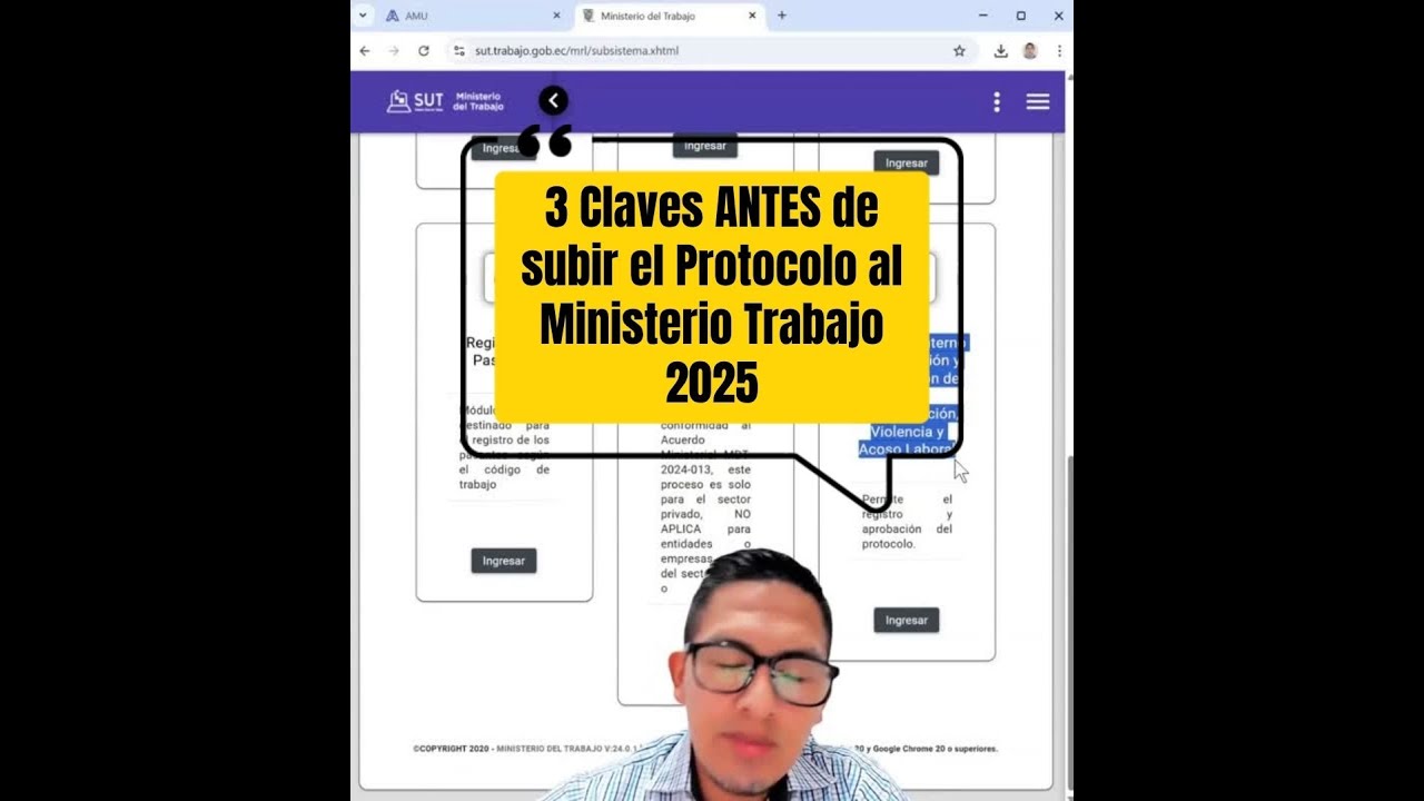 3 Key Points BEFORE submitting the Protocol to the Ministry of Labor 2025