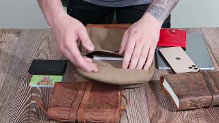 Практичный рюкзак для мужчин из плотного текстиля Vintage 22183 коричневый