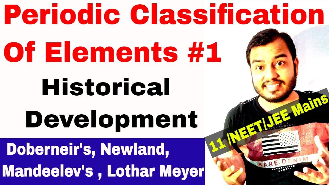 Class 11 chap 3 | Periodic Table 01 | Historical Development | Periodic Classification Of Elements |