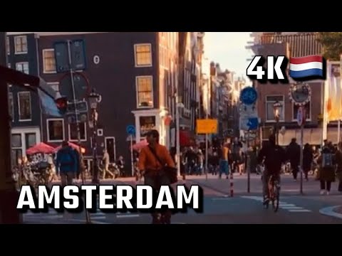 Amsterdam Street Walk Netherlands 🇳🇱 4k (Walking Tour).
