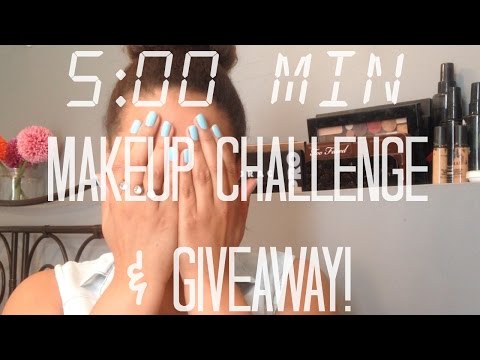 5 Minute Makeup Challenge & Giveaway! | samantha jane Video