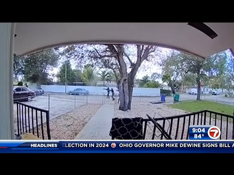 Ein Video zeigt eine tödliche Schießerei im Nordwesten von Miami-Dade, an der angeblich auch der ...