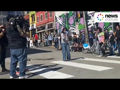 "I am proud to be Asian": Sandra Oh speaks at Stop Asian Hate rally