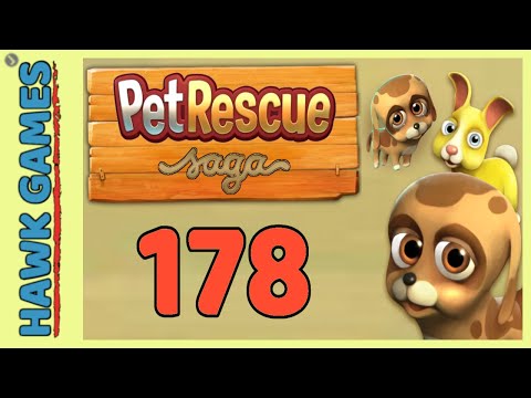 Pet Rescue Saga Level 178 Extra Hard - 3 Stars Walkthrough, No Boosters