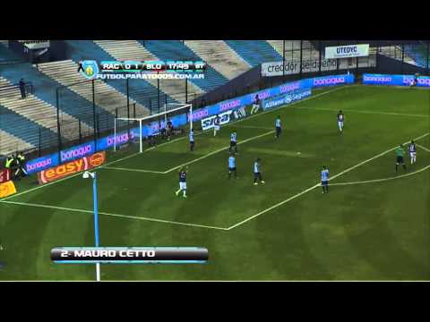 Gol de Cetto. Racing 0 - San Lorenzo 2. Fecha 2. Torneo Inicial 2013. Fútbol Para Todos