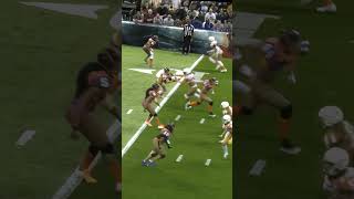 Got a girl that can play football coming in the game.