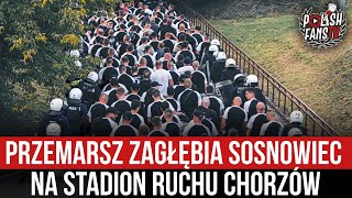 Przemarsz Zagłębia Sosnowiec na stadion Ruchu Chorzów (09.09.2022 r.)