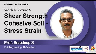 Lec 22 : Shear strength cohesive soil - Stress strain