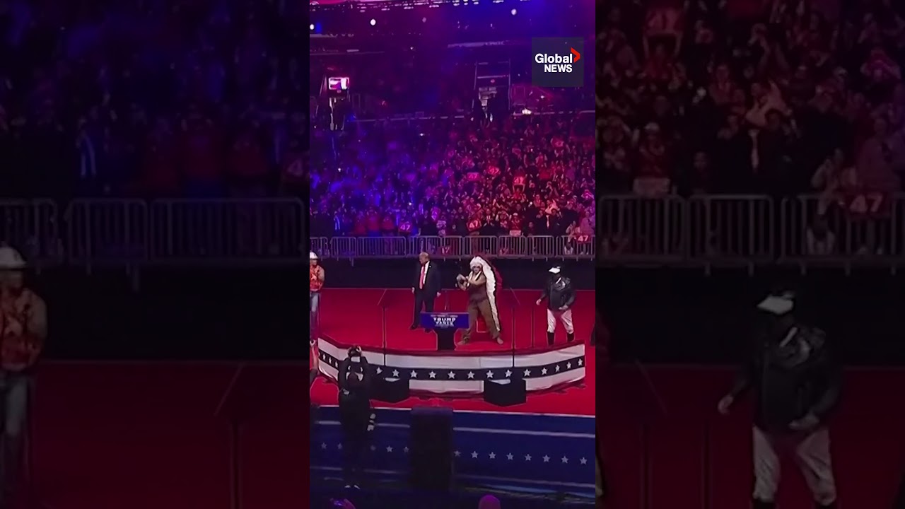 Trump dances to 'YMCA' with The Village People at pre-inaugural rally