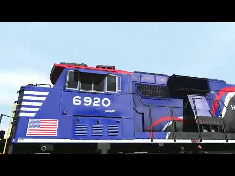 TRS22: NS SD60E Veterans 6920 Leads a NS Empty Hopper Train Through NS Sandusky District.