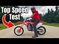 Honda CRF150R Höchstgeschwindigkeitsfahrt Wie Schnell