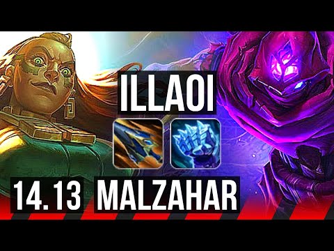 ILLAOI vs MALZAHAR (TOP) | 65% winrate, 6/1/4, Rank 14 Illaoi | EUW Grandmaster | 14.13
