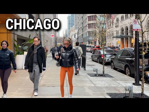 Chicago Winter Walk - Beautiful Day Walking Tour On Tuesday | January 6, 2026 | 4K City Sounds
