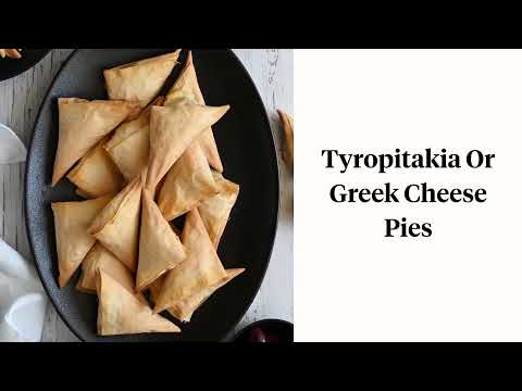 Tyropitakia or Greek cheese pies