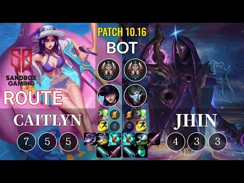 SB Route Caitlyn vs Jhin Bot - KR Patch 10.16