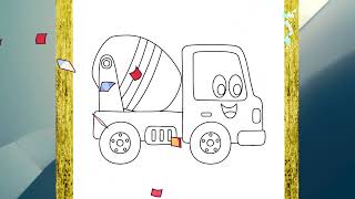 Truck Drawing Tutorial for Kids | Easy & Fun Step-by-Step Guide! 🚚✏️