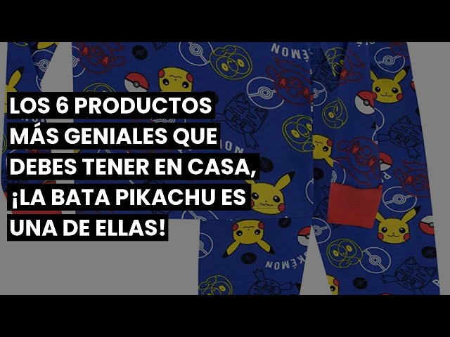 Vídeo relacionado con Pokémon Bata para Niños, Batin de Estar por Casa Infantil, Diseño Pikachu Bata Polar Suave, Talla 12 Años | Verde