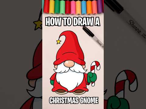 How To Draw a Christmas 🎄⭐️🌈Gnome