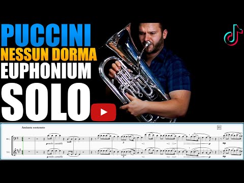 FIFA WORLD CUP THEME Puccini "Nessun Dorma." Euphonium Solo - Matonizz. Play Along!