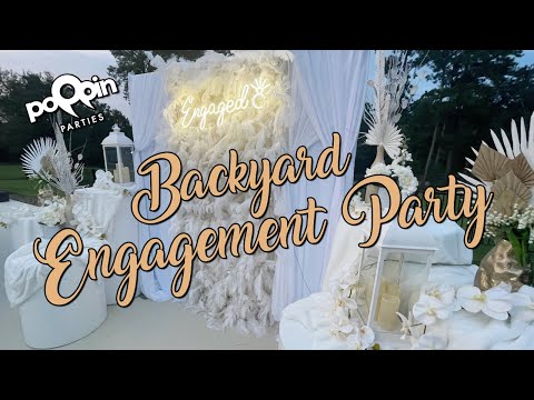 Backyard Engagement Party | All White Decoration Ideas | Event Design