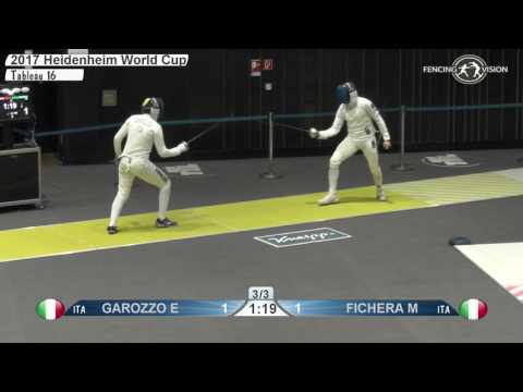 FE M E Individual Heidenheim GER Worldcup 2017 T16 08 yellow FICHERA ITA vs GAROZZO ITA