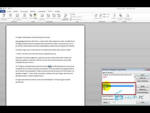 comment installer le correcteur d'orthographe sur word