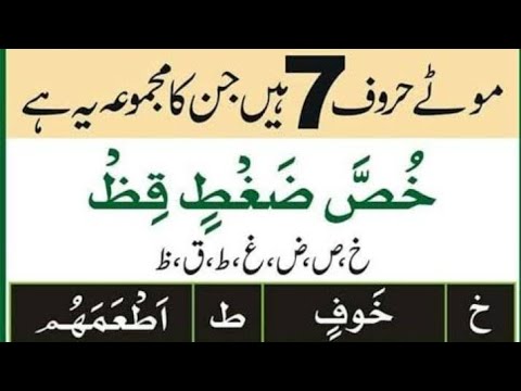 Arabic bold sound letters by Qari Tahir mehmood