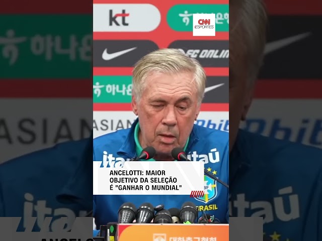 Ancelotti: Maior objetivo da Seleção é "ganhar o Mundial"