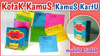 Cara Membuat Kamus Kartu dan Kotak Kamus | Bahasa Indonesia Kurikulum Merdeka | membuat kartu Kata