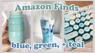 TIKTOK AMAZON MUST HAVES 🦋🫐 Color Edition: Blue, Teal, & Green (w/ links)
