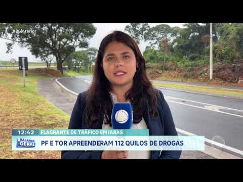 Flagrante de tráfico em Iaras: PF e TOR apreenderam 112 quilos de drogas