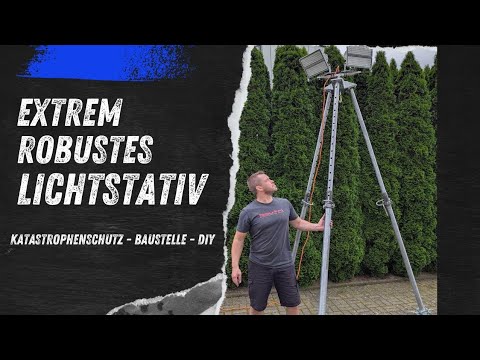 Extrem robustes Lichtstativ für THW, Bau und DIY #bautri_system