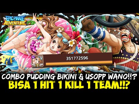 COMBO PUDDING BIKINI & USOPP WANO!! DAMAGE AREANYA SAKIT BANGET!! | Epic Pirate Adventure