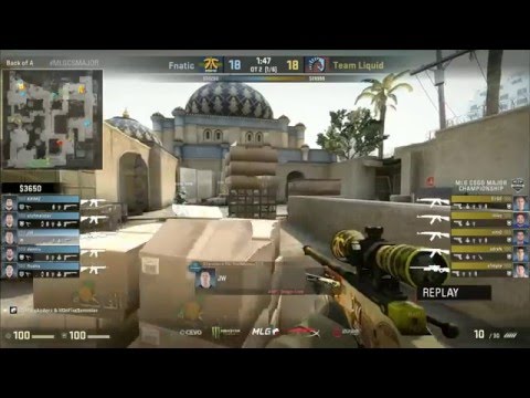 JW AWP Kill Replay, s1mple revenged - fnatic vs Team Liquid MLG CS:GO Major Championship: Columbus