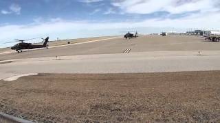 Boeing AH-64 Apache Helicopters Departing Amarillo, Texas