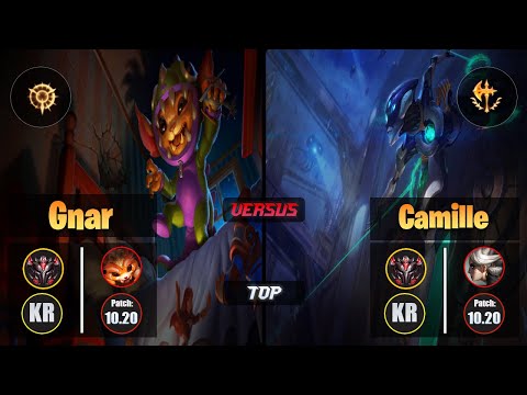 GrandMaster GNAR [Press the Attack] (Top) VS  CAMILLE - Grandmaster KR Patch 10.20