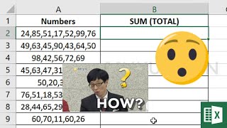 Excel Trick to Sum Values separated with commas
