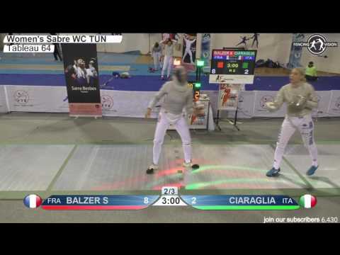 FE F S Individual Tunisia TUN World Cup 2017 T64 11 green CIARAGLIA ITA vs BALZER FRA