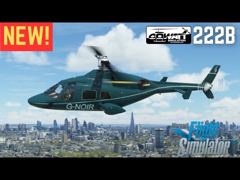 Cowan Simulation 222B First Impressions flight over London - Microsoft Flight Simulator