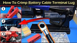 How To Crimp Battery Terminal Cable Lug | iCrimp Crimp Tool