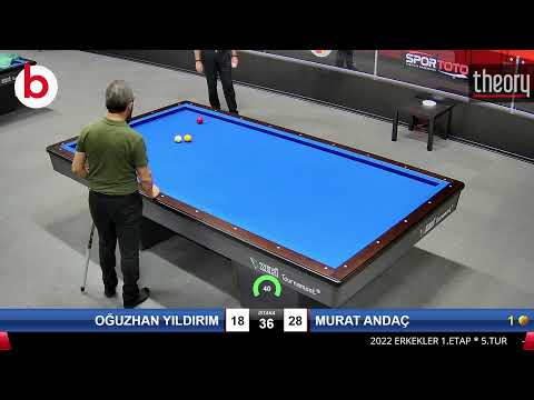 OĞUZHAN YILDIRIM & MURAT ANDAÇ Bilardo Maçı - 2022 ERKEKLER 1.ETAP-5.TUR