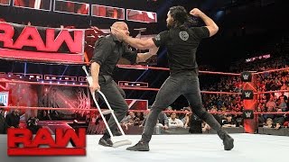 Seth Rollins attacks Triple H: Raw, March 13, 2017