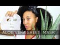 DIY Aloe Vera Sheet Mask X Skincare