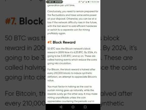 26:Explanation about network difficulty and block reward etc which effects on mining profitability.
