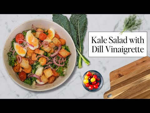 How to Make the Best Kale Salad with Dill Vinaigrette | Easy, Fresh, & Delicious Recipe